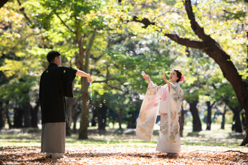 優しい木漏れ日と深緑が美しい10月撮影は平日が狙い目！
