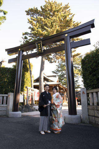 人生の節目として夫婦の誓いをたてる証『結婚奉告祭』もできる神社フォト♪