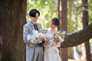 ペットと一緒に撮影♡