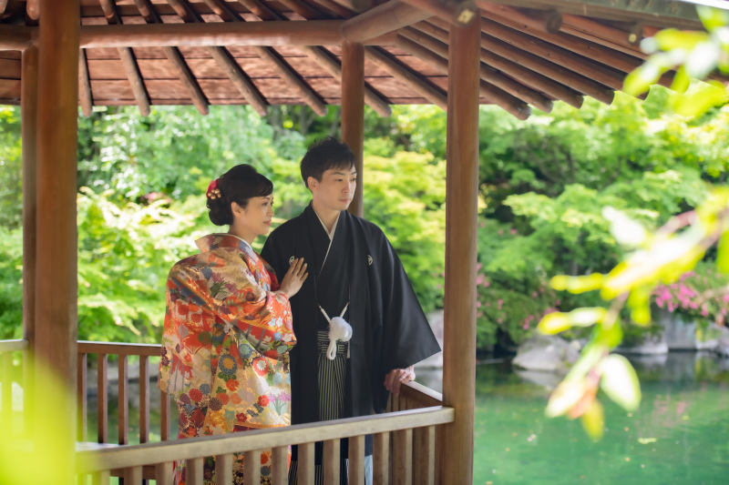 和装ロケにニンキ!新緑の庭園撮影♬