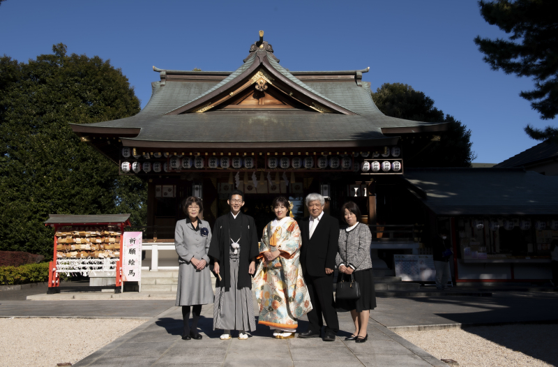 人生の節目として夫婦の誓いをたてる証『結婚奉告祭』もできる神社フォト♪