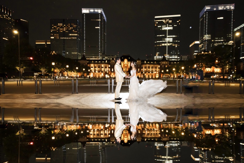東京駅の反射加工が魅力!