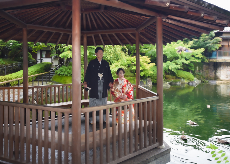10月撮影日限定でお得に叶う!雨天決行できる美しい庭園と趣ある和室撮影!