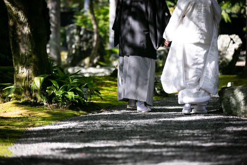 グリーン×和装で華やかwedding