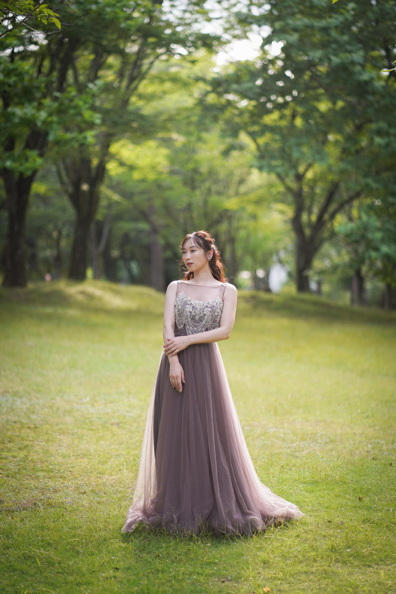 SUMMER DRESS:シアーブラウン