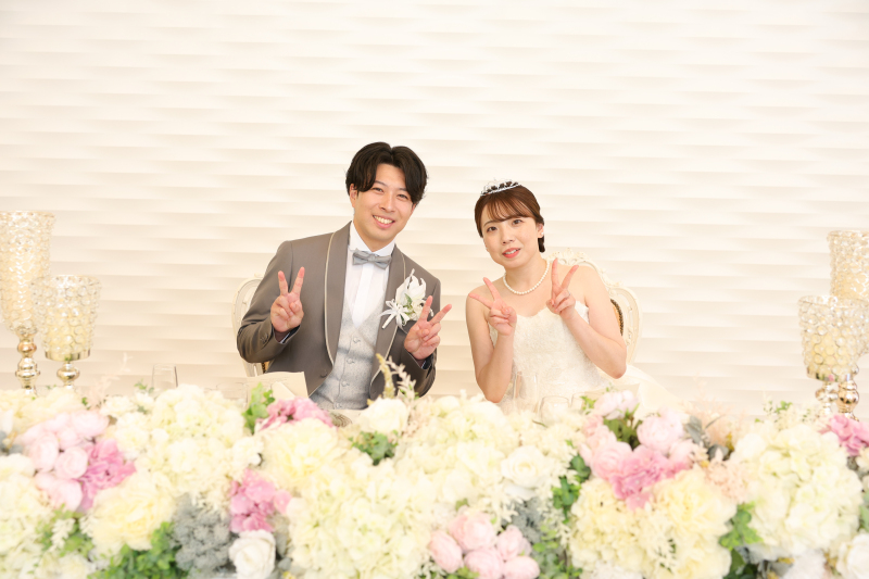 コーディネートされた披露宴会場