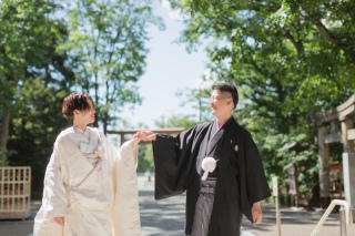 スタジオSOLA美瑛店は和装もOK!神社で撮影するウエディングフォト!!