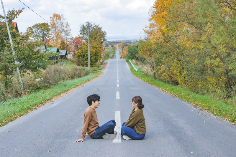 10月撮影！紅葉だけじゃない！チャペルも牧場も撮影可能です！