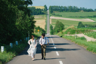 「かみふらの八景」認定の一本道でロケーション撮影♪