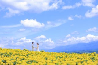 美瑛・富良野のカラフルなお花畑でロケーション撮影♫