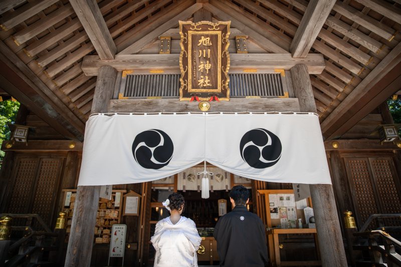 羊さん(千代田ファーム)と旭川神社