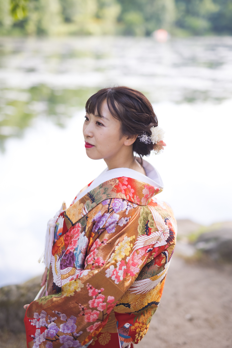 8月　四季彩の丘、和装に着替えて鳥沼公園、　その2
