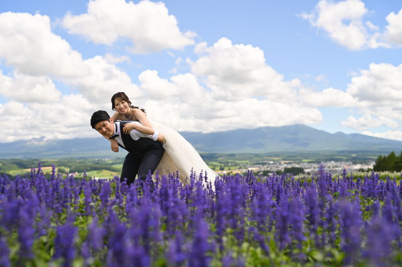 北海道らしい横にひろい花畑フラワーランドかみふらの