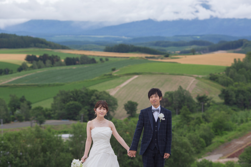 美瑛四季彩の丘、だんだんお花がカラフルになります