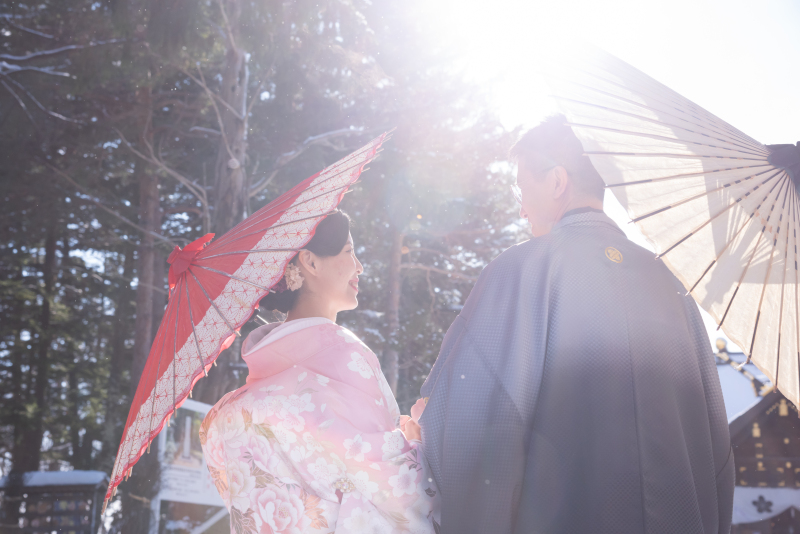 雪と神社でのご撮影