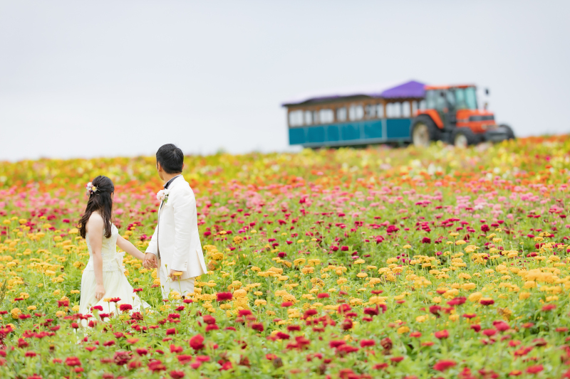 北海道を楽しむお花でフォトウェディング解説2