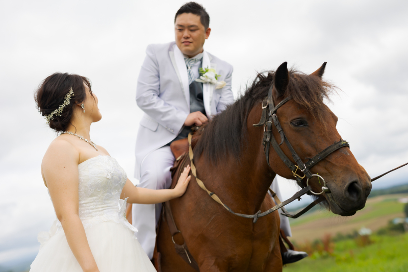 8月青い池、四季彩の丘、千代田ファームで乗馬その３