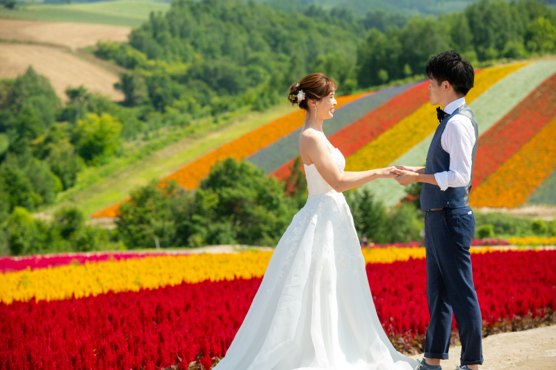  8月の旅行をかねて青い池、白樺回廊、四季彩の丘の3ヵ所で撮影こんな感じ３