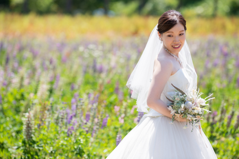 花嫁のアイテム、ベールでの1枚