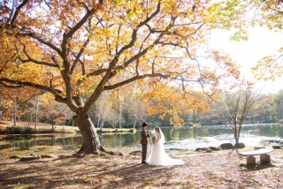 秋の鳥沼公園でのフォトウェディング