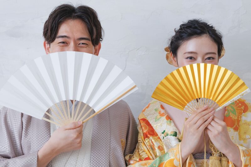 お顔隠しショット♪和装編