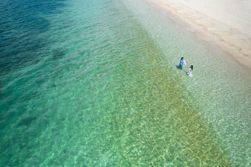 沖縄の綺麗な海だからこそ出来る!!【ウォーターイン撮影】について**