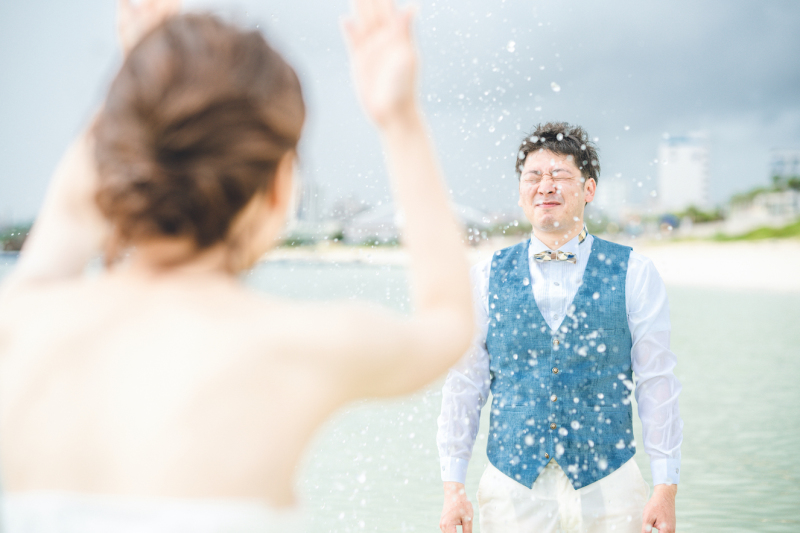 大人気!*ドレスのまま海に入ってウォーターイン撮影*