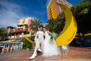 沖縄の人気フォトウェディングスポット*アメリカンビレッジ*