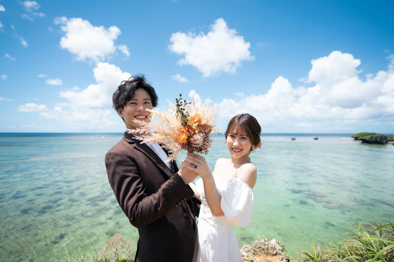 沖縄旅行のついでに、手ぶらでサクッと！フォトウェディングが叶う＊