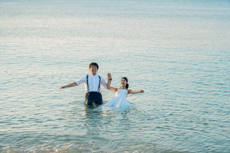 衣装を着たまま海に入る?! ウォーターイン撮影をご紹介 ☆*