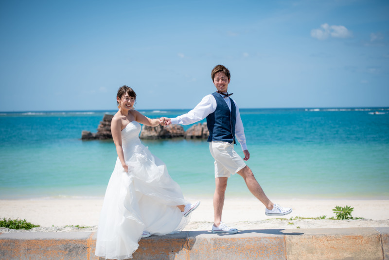 新郎様お衣装*ハーフパンツ*でカジュアルリゾートウェディング