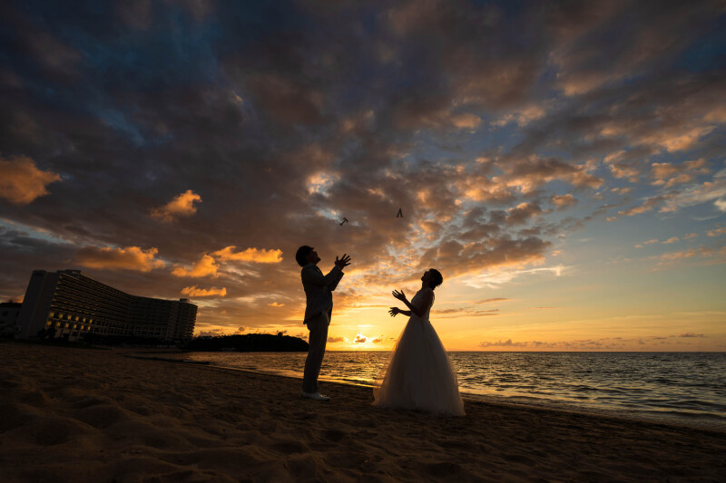 サンセット撮影でロマンチックなお写真を･:*+.