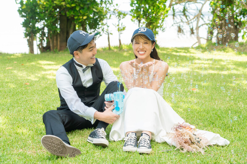 お持ち込みアイテムでおふたりらしい写真に☆