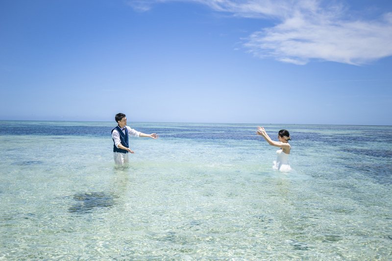 まだまだできる！！ドレスを着たまま海に入る＊ウォーターイン撮影＊