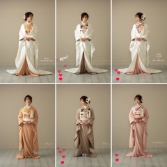 白無垢×色掛下のオシャレコーディネート