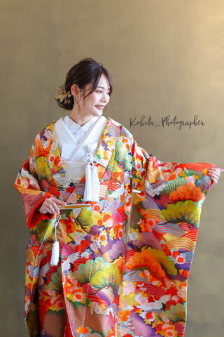 唐織りの刺繍びっちり色打掛