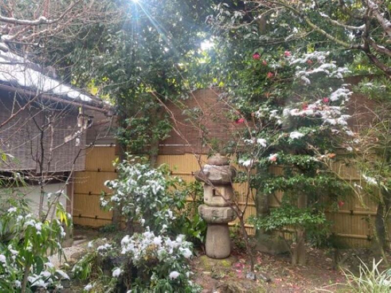 姉妹店京都では雪が積もりました☆