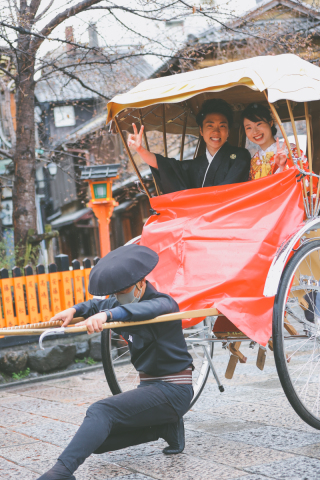 人力車に乗って❤️