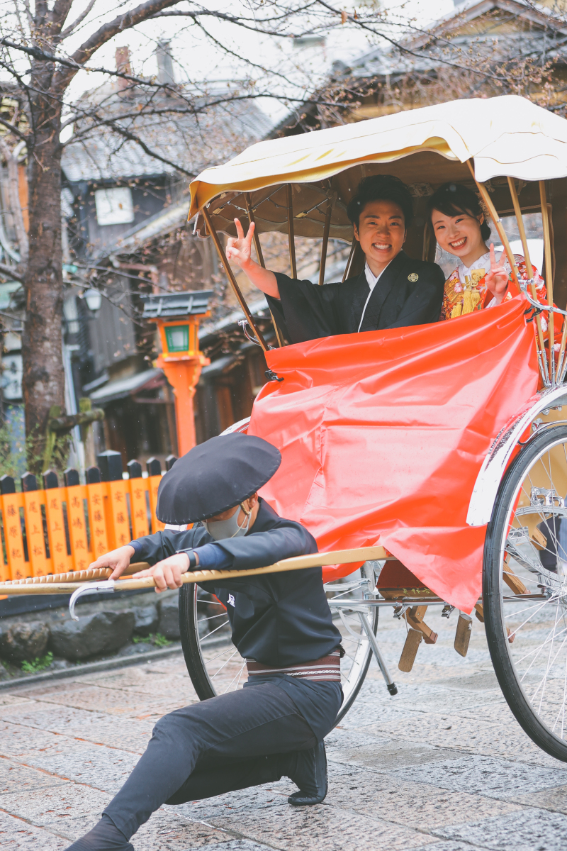 人力車に乗って❤️