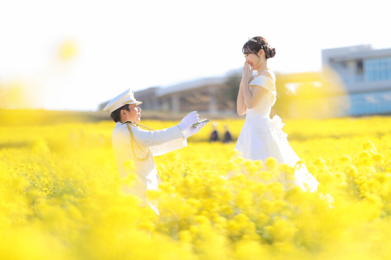 お花畑でプロポーズ♡
