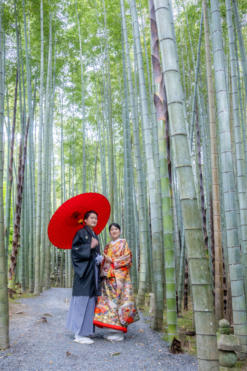 竹林での和装撮影(*^O^*)