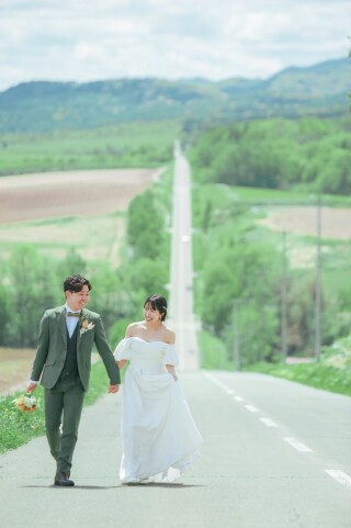 美瑛2箇所コースで叶える ロケーションフォト in ジェットコースターの路