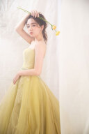 カラードレスご紹介　チュール&times;ピスタチオグリーン