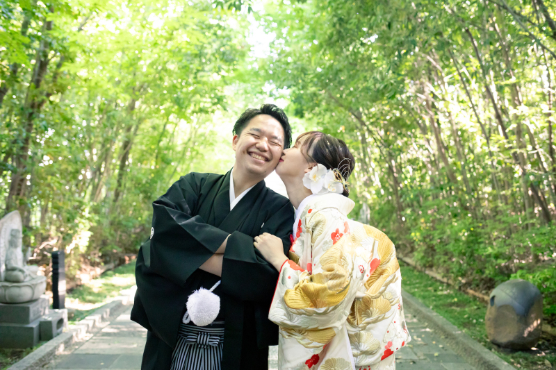 \和装ロケフォトにぴったり/日本庭園での撮影の様子をご紹介♪