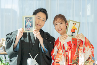 小さい頃の写真と一緒に♪