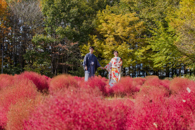 【たくさんの花々に囲まれて…♪】国営みちのく杜の湖畔公園ロケフォト♡