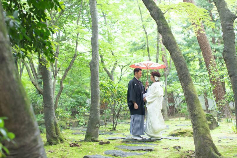 【緑水庵】お茶室と新緑両方を実現する贅沢なフォトウェディング！！