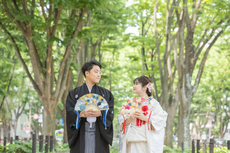 【緑が美しい♪】街並みフォトウェディング