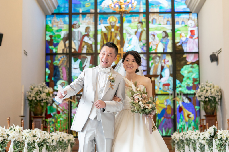 チャペルで結婚写真を♡