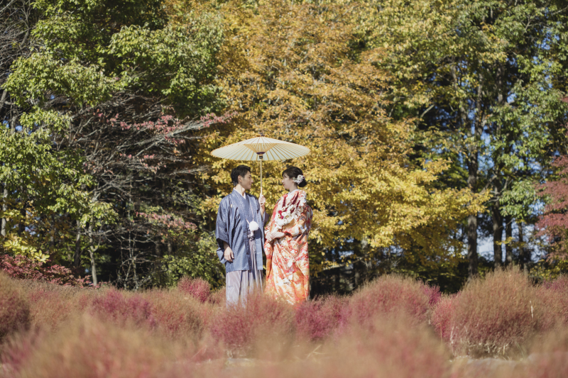みちのく杜の湖畔公園の秋の景色の魅力☆